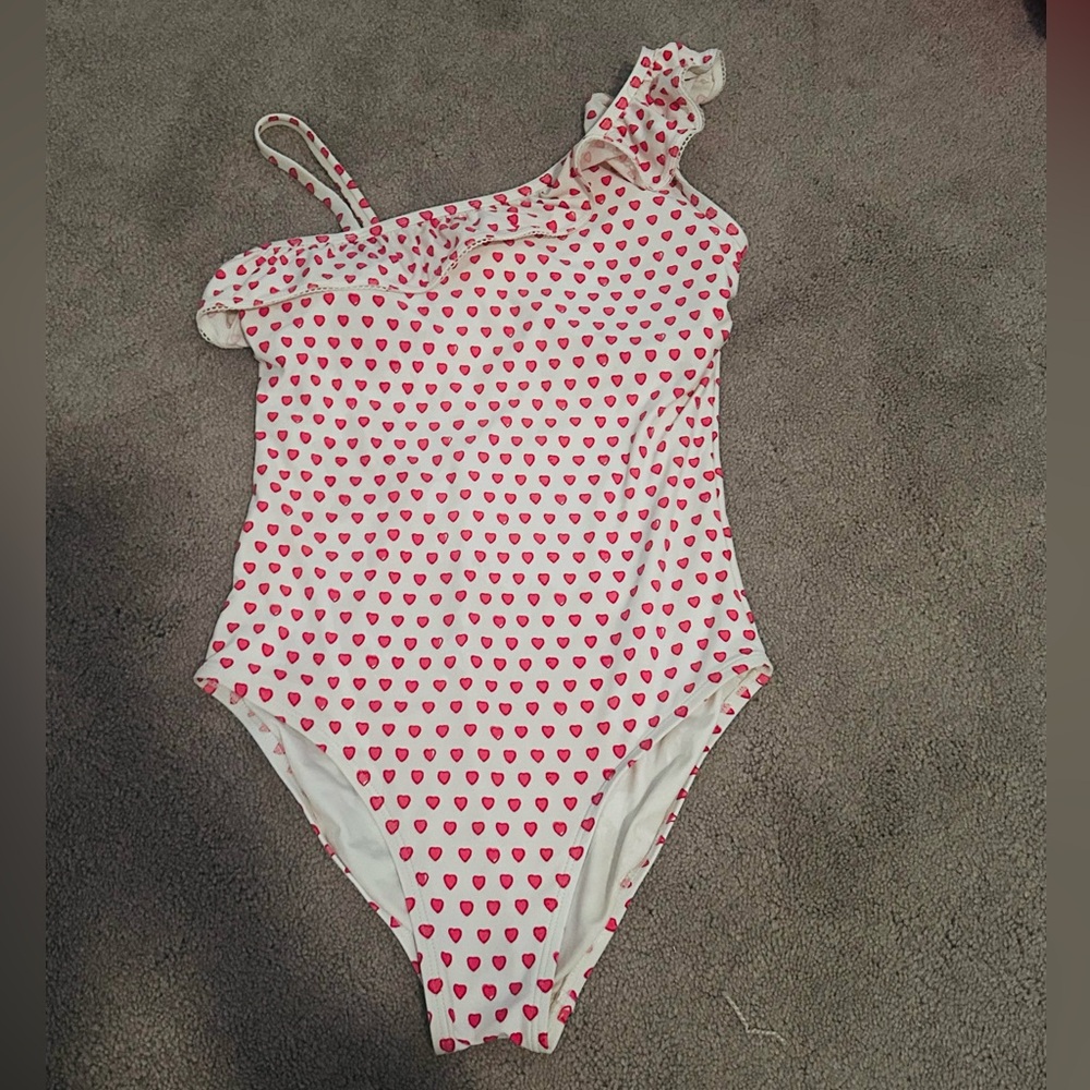 Roller Rabbit Pink Heart Print Swimsuit